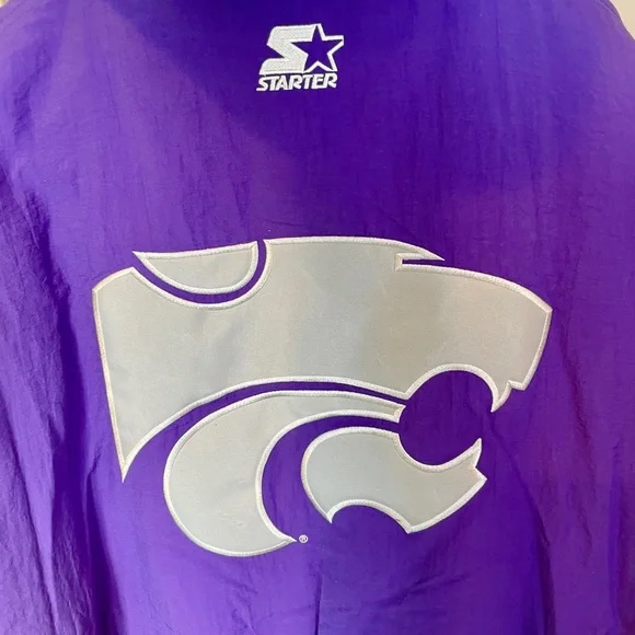 Kansas State Vintage XXL Y2K 90s Starter Jacket Coat Puffy Wildcats EUC Puffy